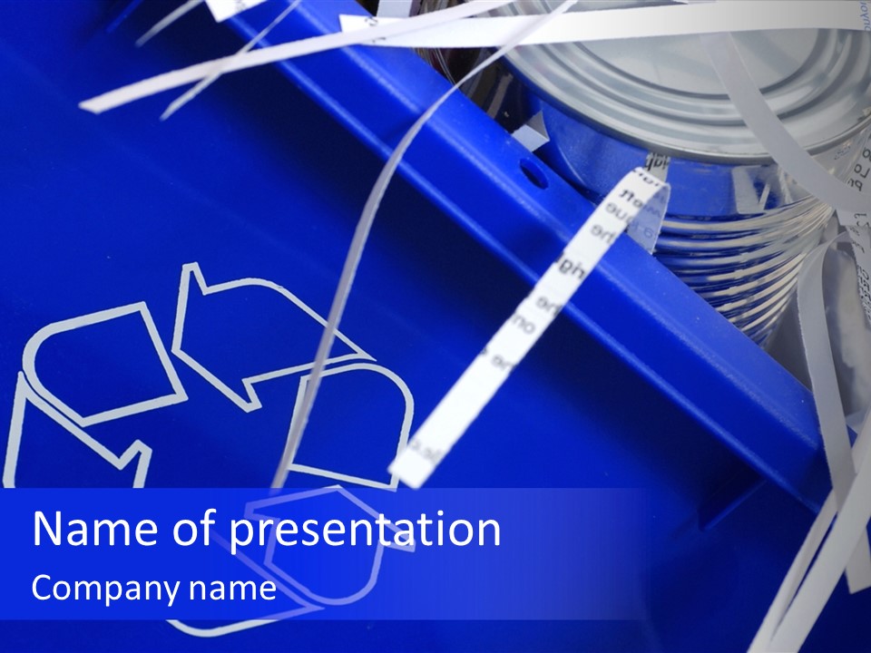 Cans Recycling Garbage PowerPoint Template