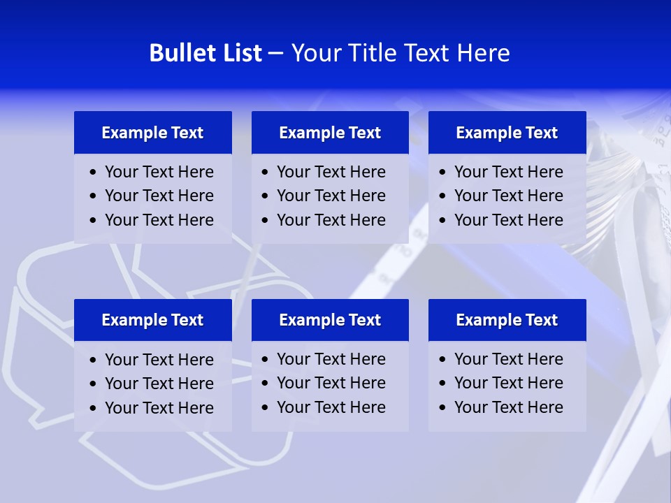 Cans Recycling Garbage PowerPoint Template
