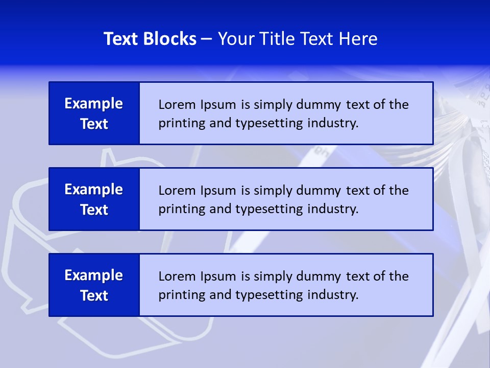Cans Recycling Garbage PowerPoint Template