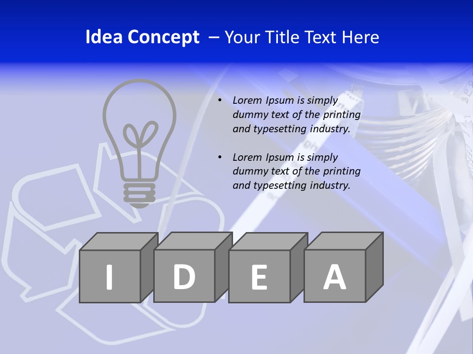 Cans Recycling Garbage PowerPoint Template