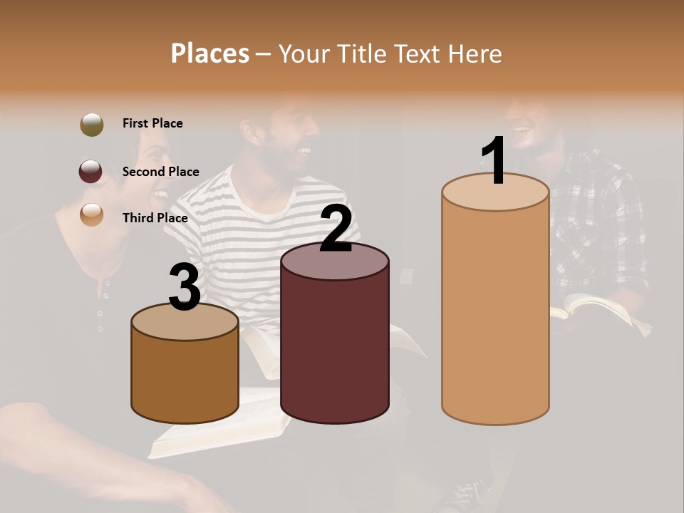 A Group Of Three Men Sitting Next To Each Other PowerPoint Template