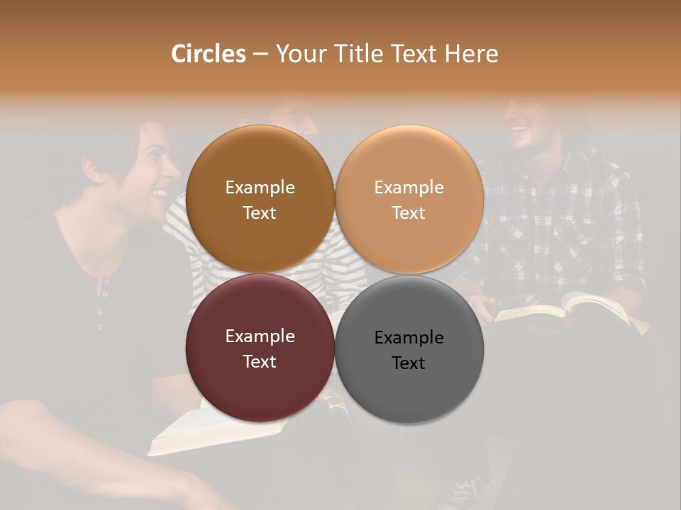 A Group Of Three Men Sitting Next To Each Other PowerPoint Template