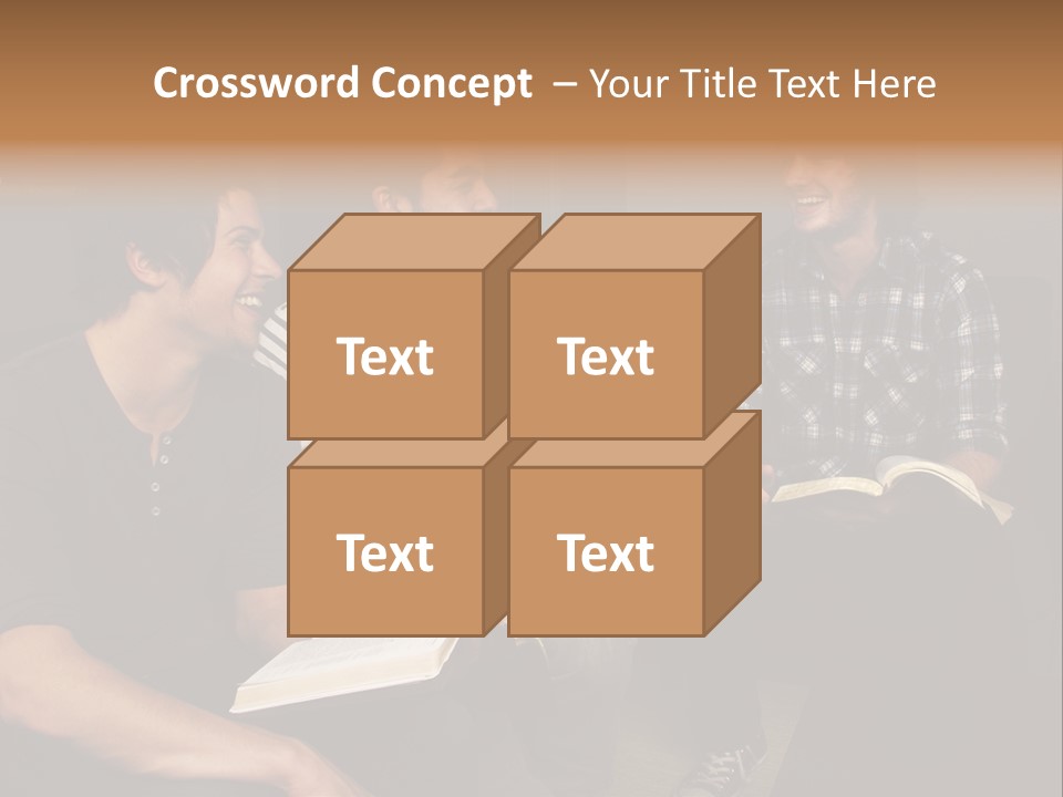 A Group Of Three Men Sitting Next To Each Other PowerPoint Template