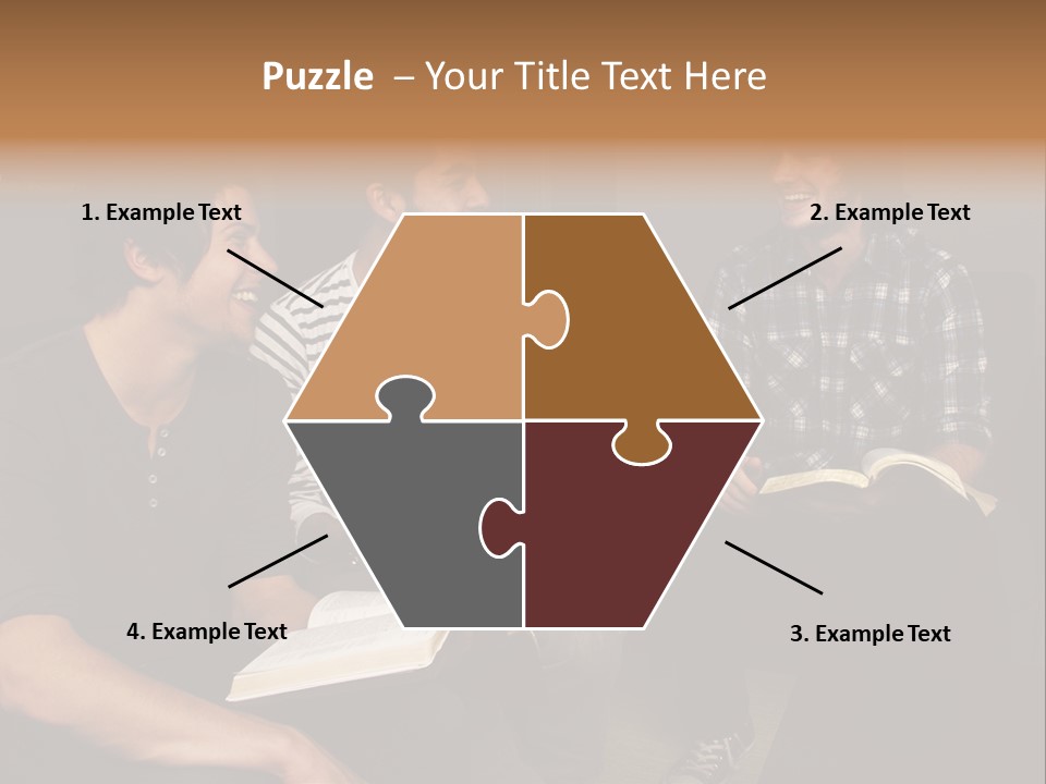 A Group Of Three Men Sitting Next To Each Other PowerPoint Template