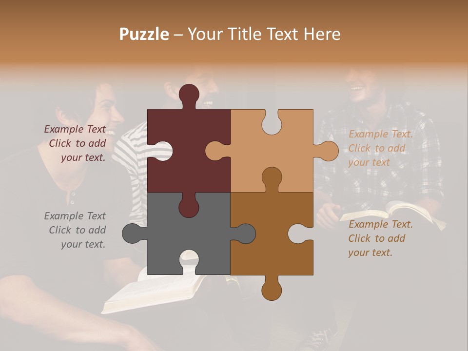 A Group Of Three Men Sitting Next To Each Other PowerPoint Template