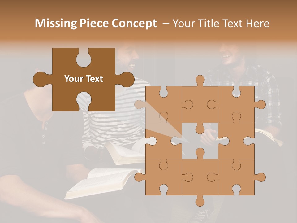 A Group Of Three Men Sitting Next To Each Other PowerPoint Template