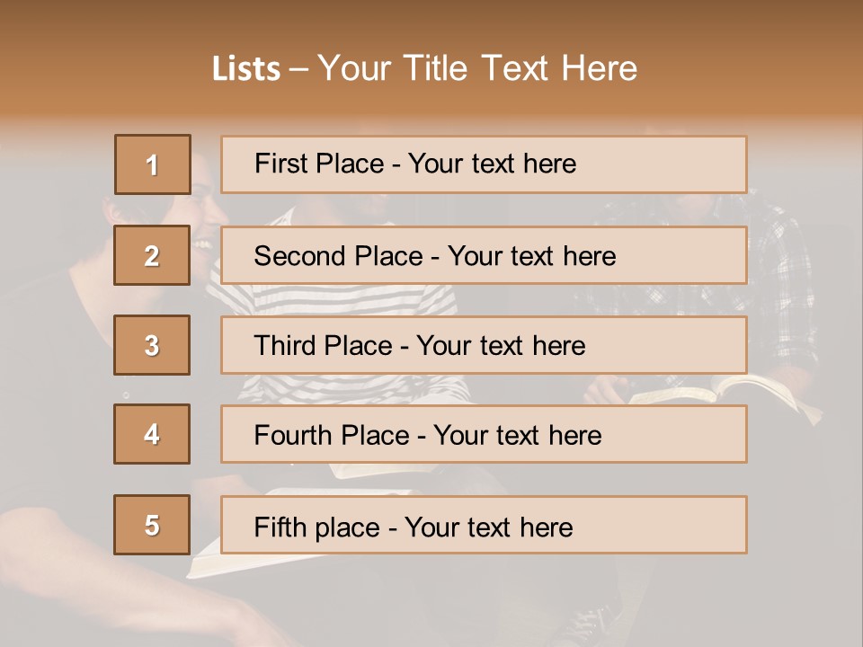 A Group Of Three Men Sitting Next To Each Other PowerPoint Template