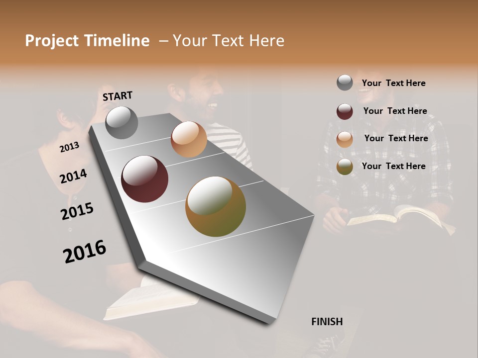 A Group Of Three Men Sitting Next To Each Other PowerPoint Template