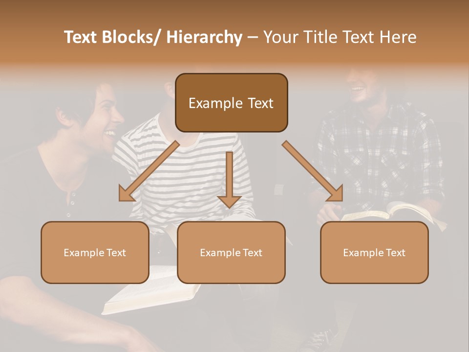 A Group Of Three Men Sitting Next To Each Other PowerPoint Template