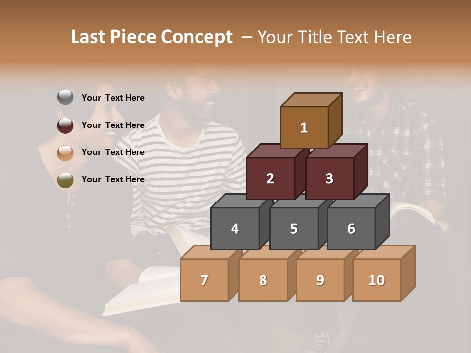A Group Of Three Men Sitting Next To Each Other PowerPoint Template