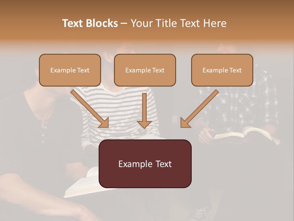 A Group Of Three Men Sitting Next To Each Other PowerPoint Template