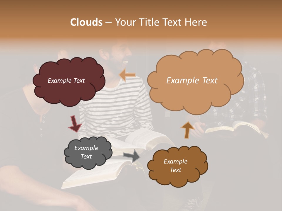 A Group Of Three Men Sitting Next To Each Other PowerPoint Template