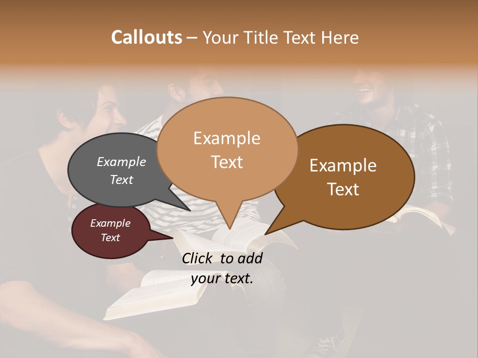 A Group Of Three Men Sitting Next To Each Other PowerPoint Template