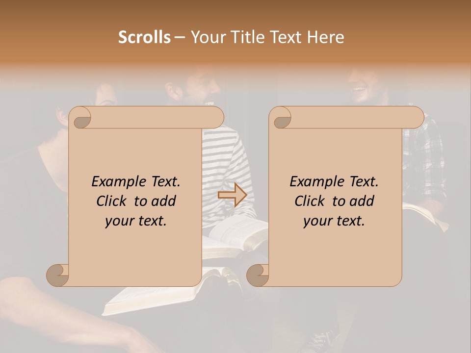 A Group Of Three Men Sitting Next To Each Other PowerPoint Template
