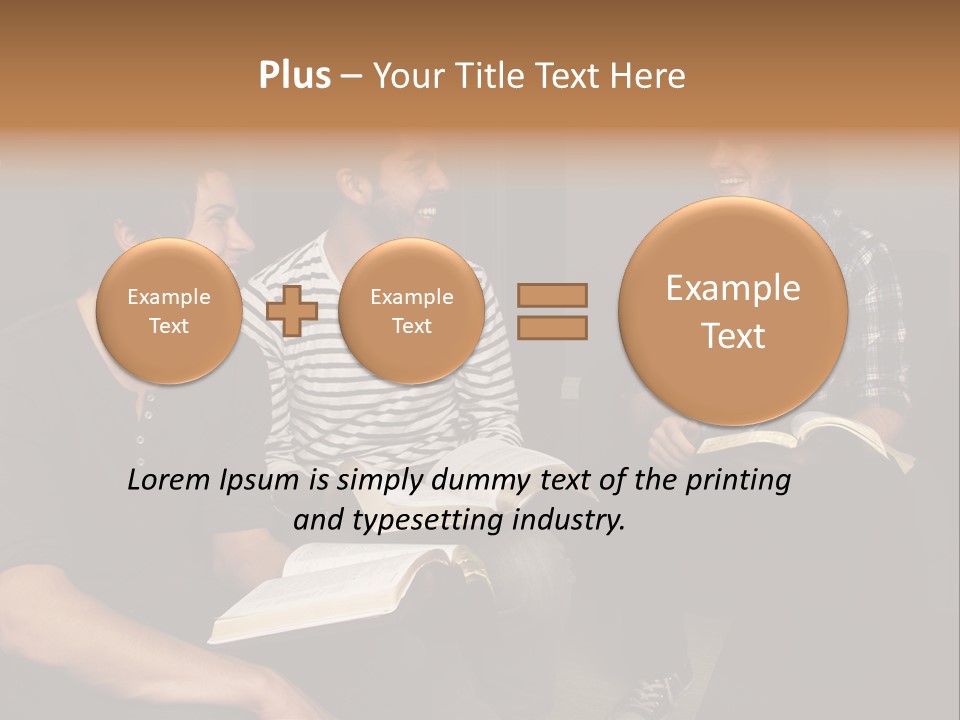 A Group Of Three Men Sitting Next To Each Other PowerPoint Template