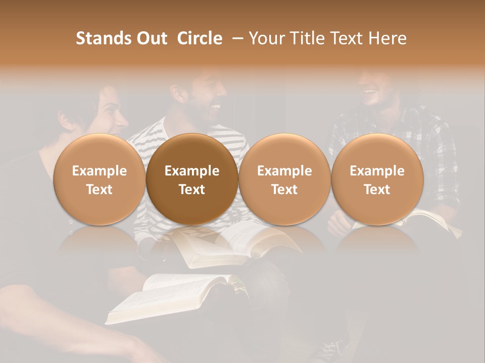 A Group Of Three Men Sitting Next To Each Other PowerPoint Template