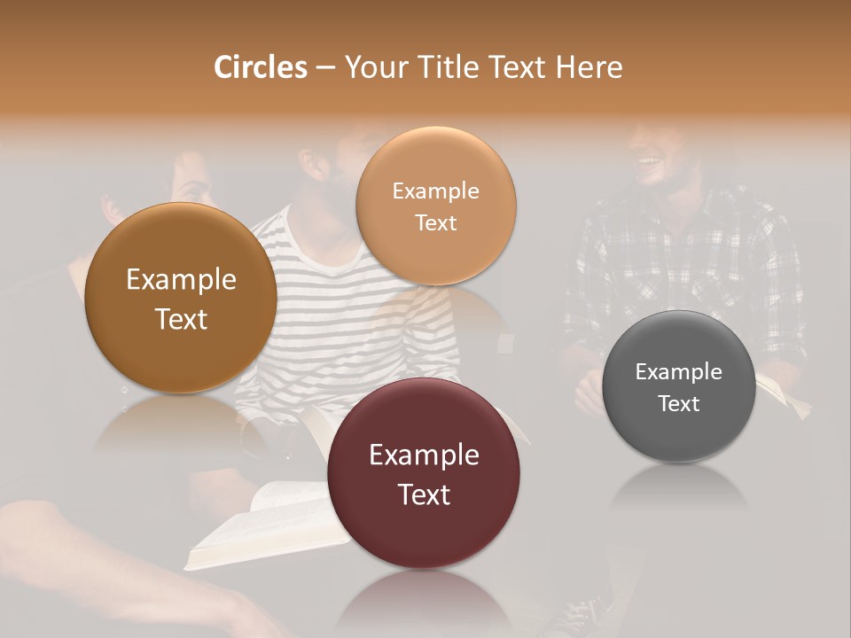 A Group Of Three Men Sitting Next To Each Other PowerPoint Template