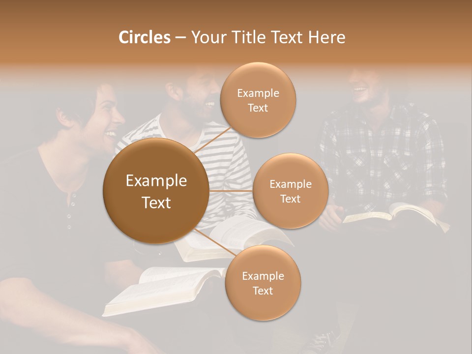 A Group Of Three Men Sitting Next To Each Other PowerPoint Template