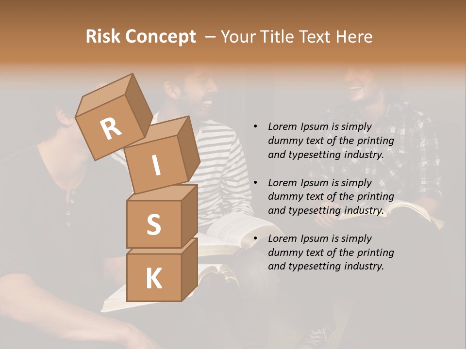 A Group Of Three Men Sitting Next To Each Other PowerPoint Template