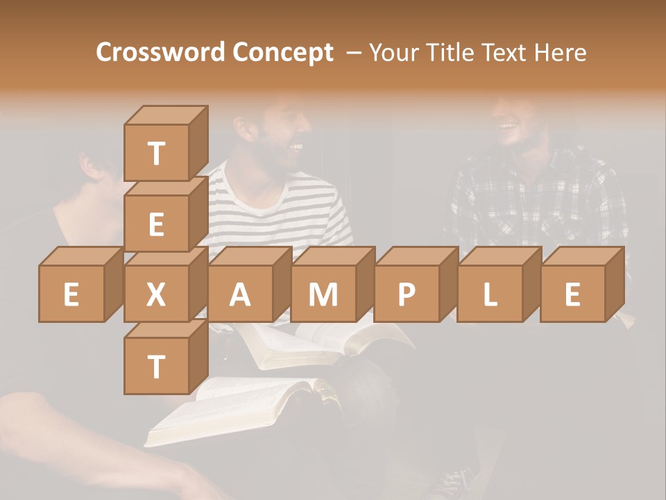 A Group Of Three Men Sitting Next To Each Other PowerPoint Template