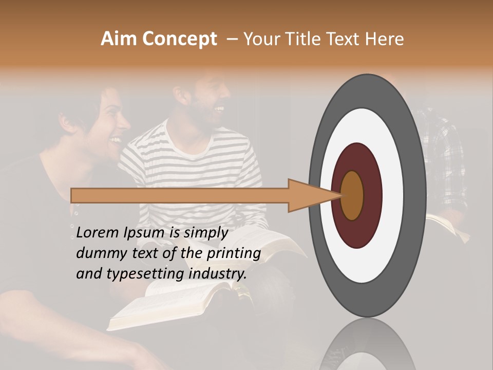 A Group Of Three Men Sitting Next To Each Other PowerPoint Template