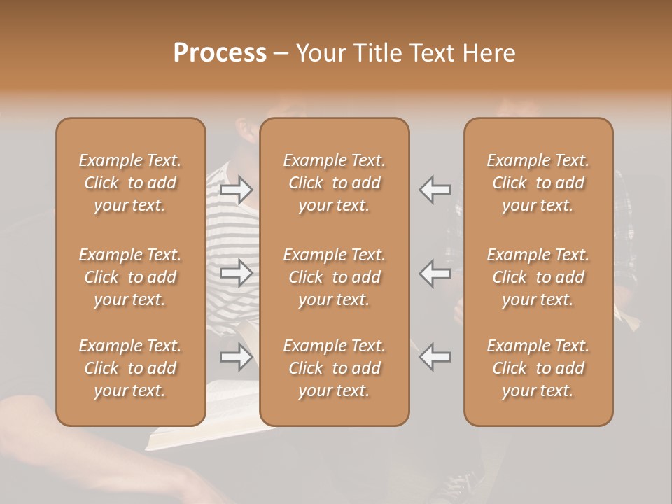 A Group Of Three Men Sitting Next To Each Other PowerPoint Template