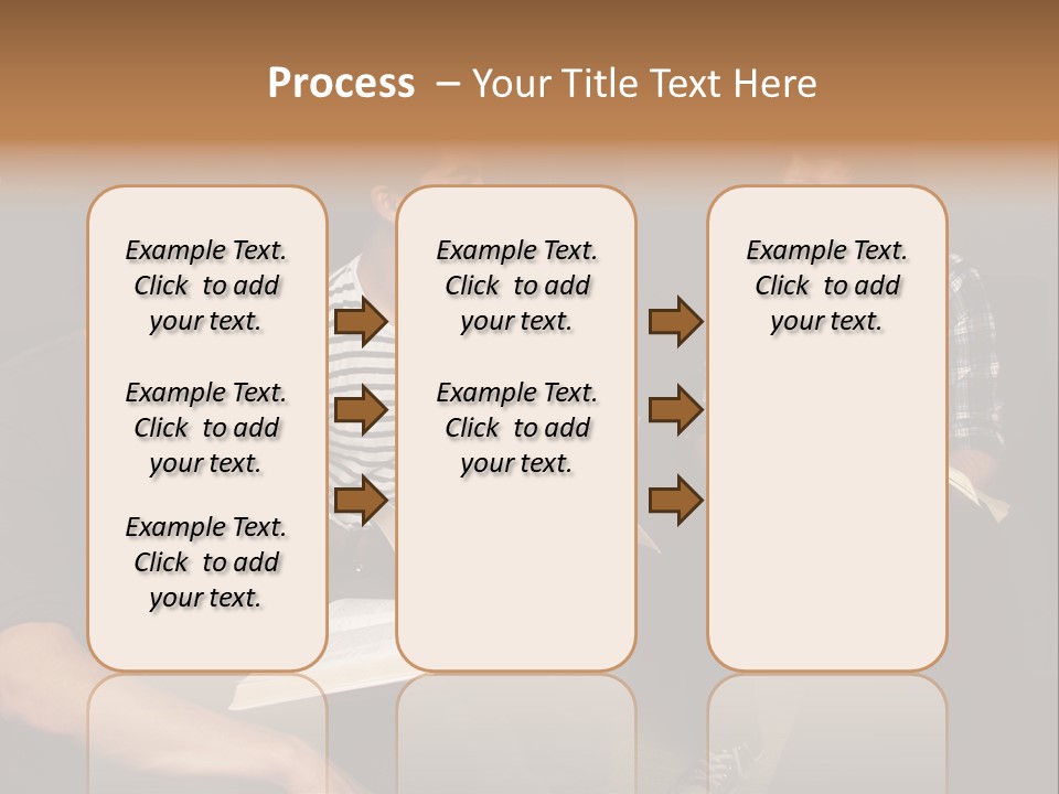 A Group Of Three Men Sitting Next To Each Other PowerPoint Template