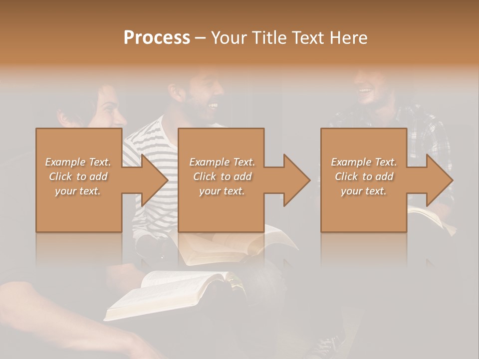 A Group Of Three Men Sitting Next To Each Other PowerPoint Template
