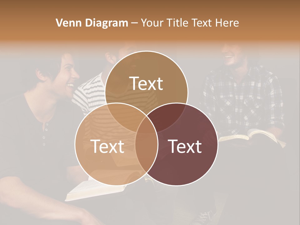 A Group Of Three Men Sitting Next To Each Other PowerPoint Template