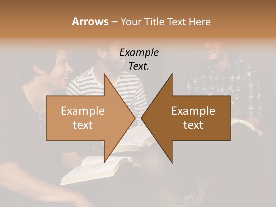 A Group Of Three Men Sitting Next To Each Other PowerPoint Template