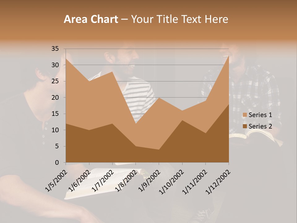 A Group Of Three Men Sitting Next To Each Other PowerPoint Template