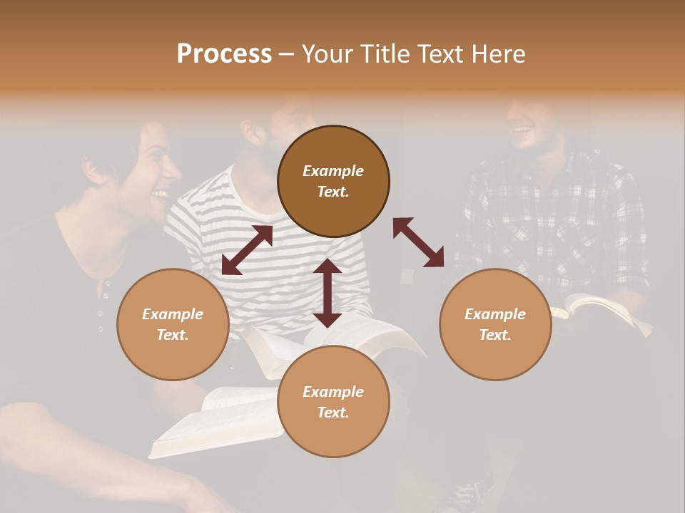 A Group Of Three Men Sitting Next To Each Other PowerPoint Template