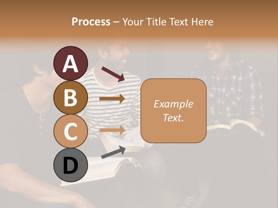 A Group Of Three Men Sitting Next To Each Other PowerPoint Template