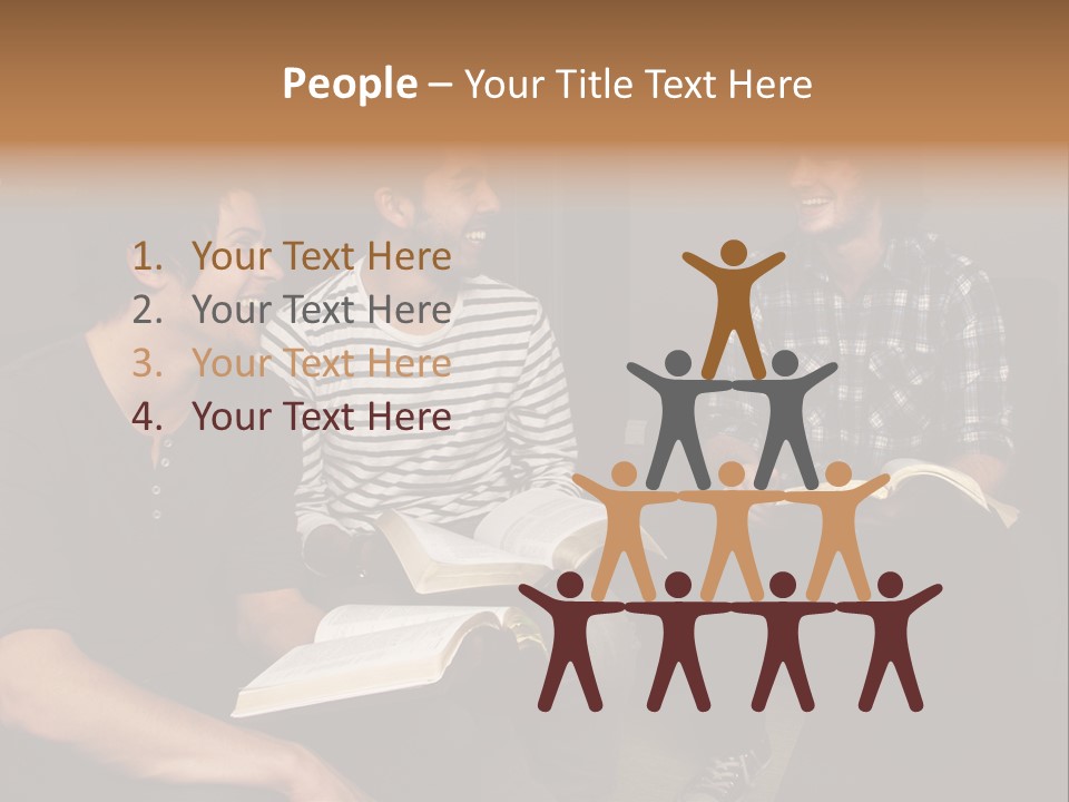 A Group Of Three Men Sitting Next To Each Other PowerPoint Template