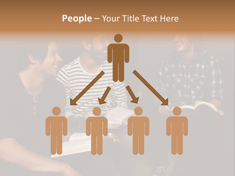 A Group Of Three Men Sitting Next To Each Other PowerPoint Template