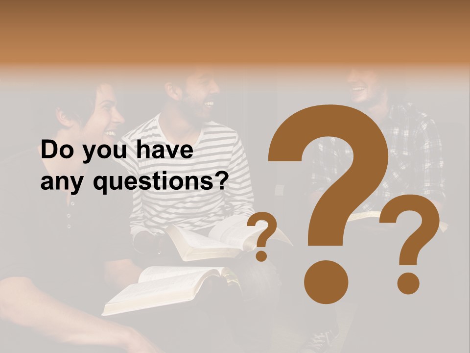 A Group Of Three Men Sitting Next To Each Other PowerPoint Template