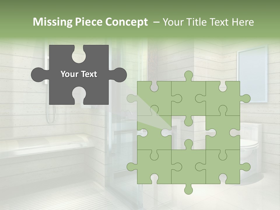 Tiled Water Glass PowerPoint Template