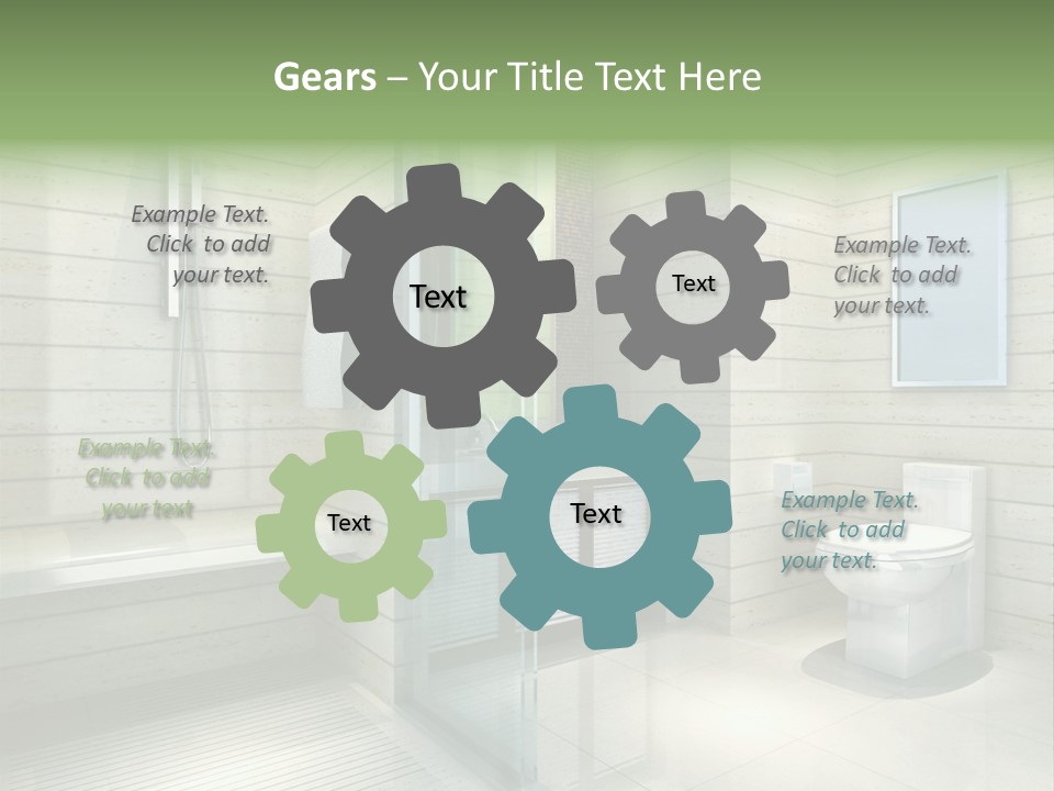 Tiled Water Glass PowerPoint Template