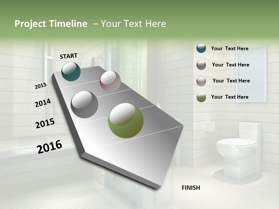 Tiled Water Glass PowerPoint Template
