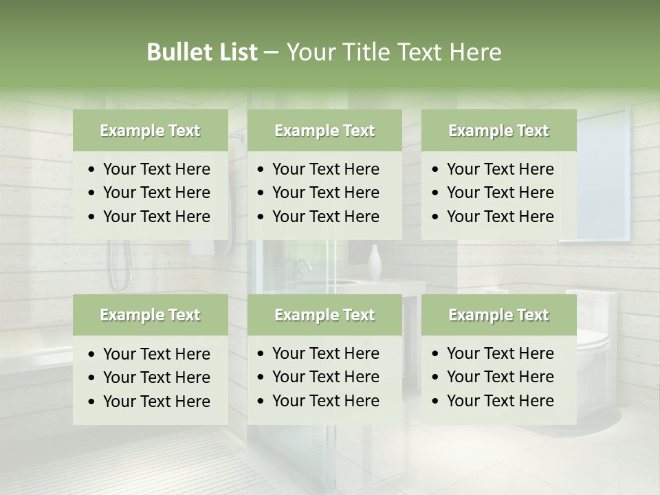 Tiled Water Glass PowerPoint Template