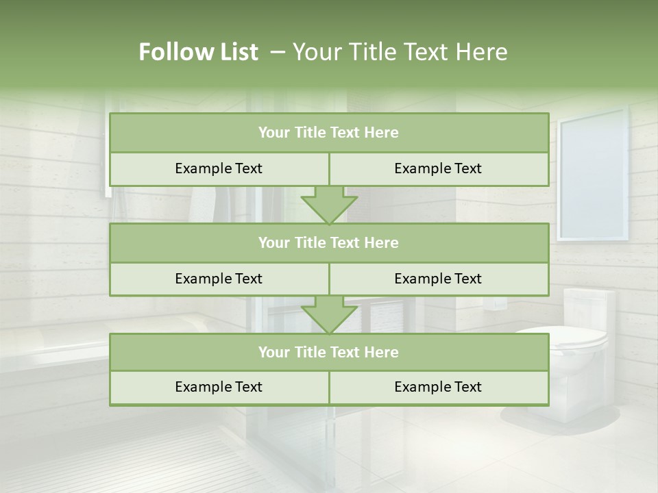 Tiled Water Glass PowerPoint Template