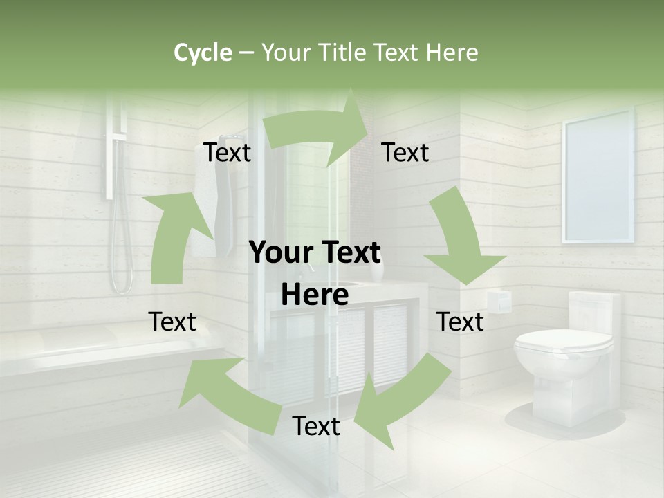 Tiled Water Glass PowerPoint Template