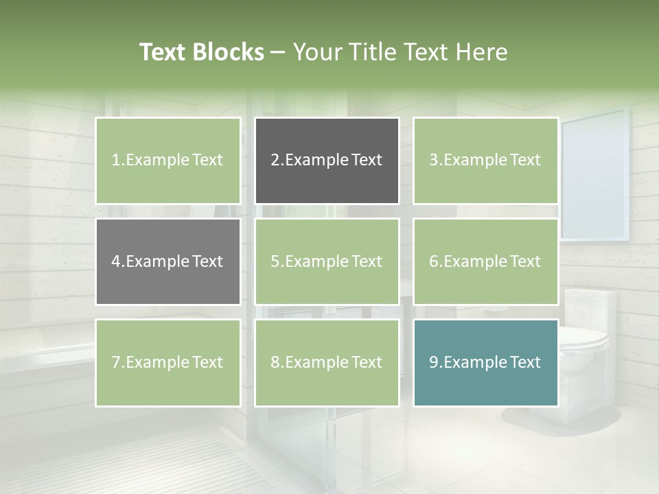 Tiled Water Glass PowerPoint Template