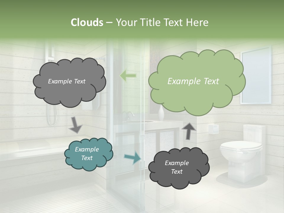 Tiled Water Glass PowerPoint Template
