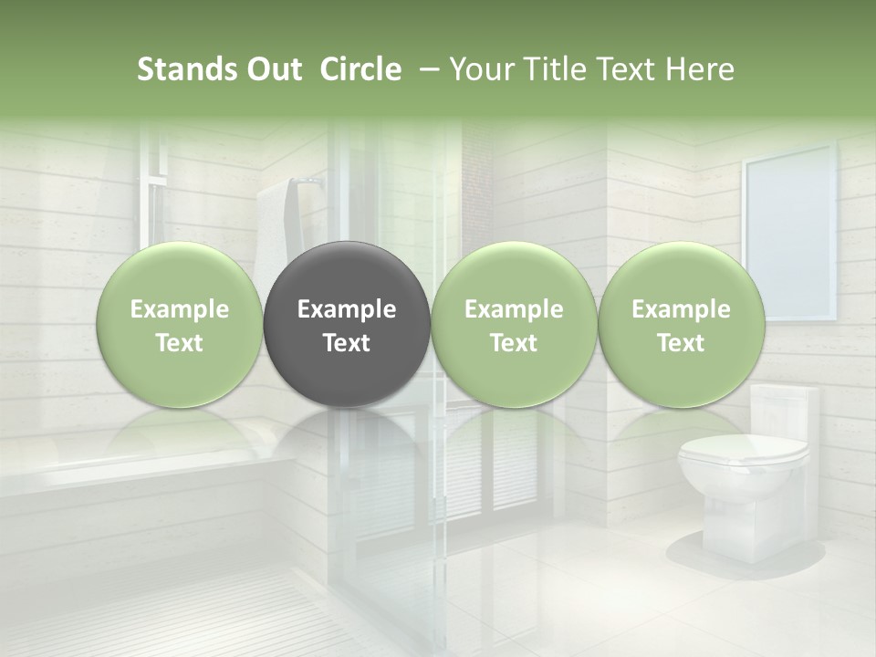 Tiled Water Glass PowerPoint Template