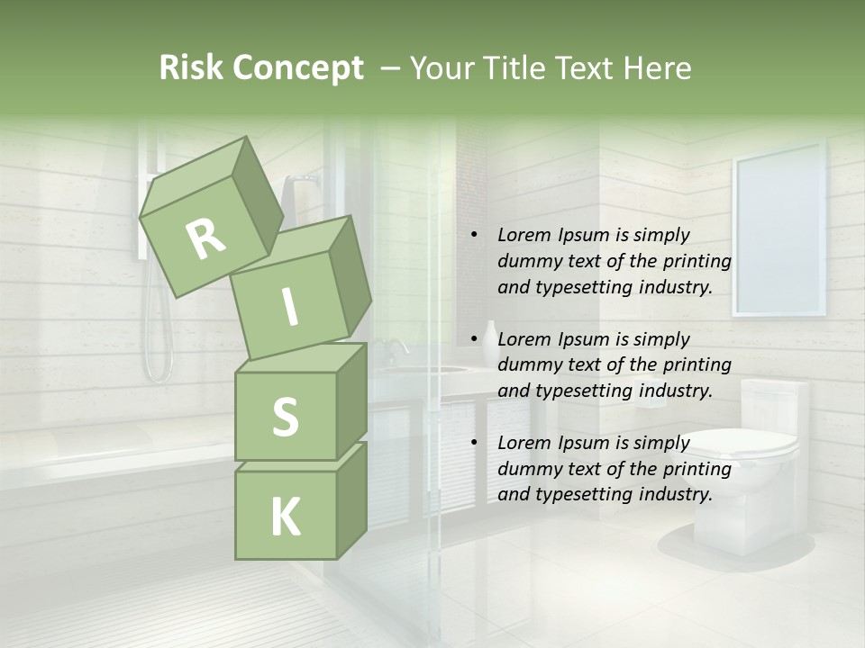 Tiled Water Glass PowerPoint Template