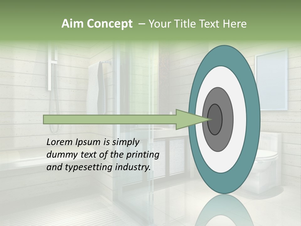 Tiled Water Glass PowerPoint Template