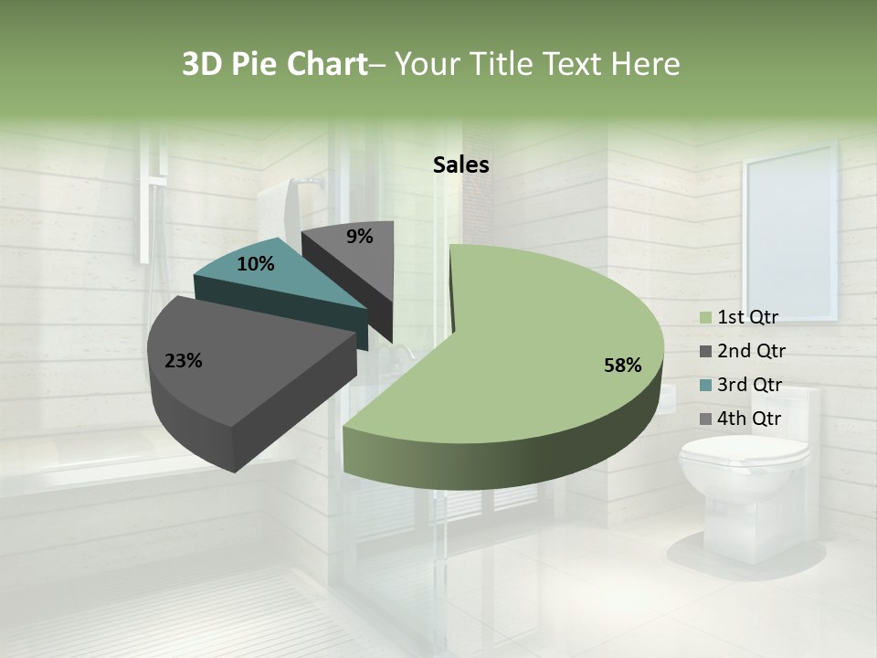 Tiled Water Glass PowerPoint Template