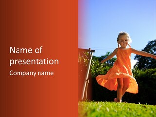 Cheerful Little Caucasian PowerPoint Template