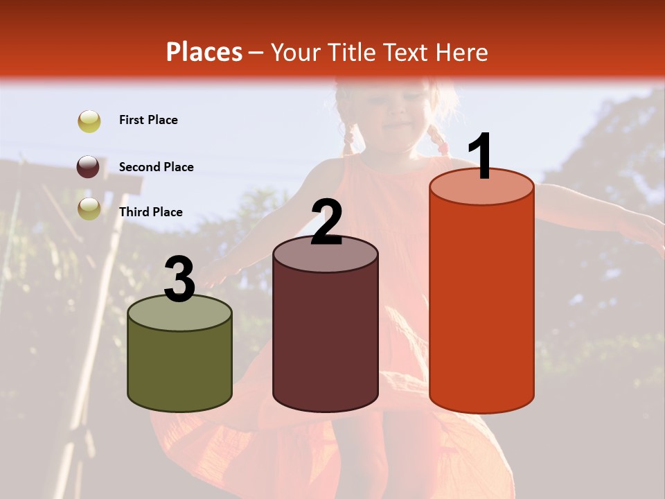 Cheerful Little Caucasian PowerPoint Template